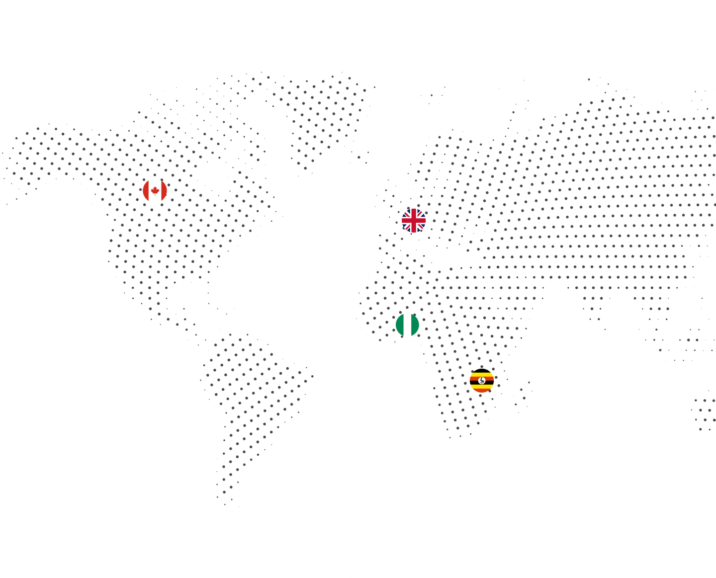 world map showing canada, uk and switzerland